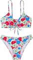 Двухпредметный женский купальник бикини с цветочным принтом и спагетти-бретелями от Soly Hux 11303774