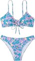 Двухпредметный женский купальник бикини с цветочным принтом и спагетти-бретелями от Soly Hux 11303774