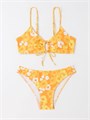 Двухпредметный женский купальник бикини с цветочным принтом и спагетти-бретелями от Soly Hux 11303774