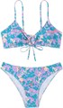 Двухпредметный женский купальник бикини с цветочным принтом и спагетти-бретелями от Soly Hux 11303774
