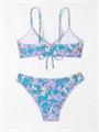 Двухпредметный женский купальник бикини с цветочным принтом и спагетти-бретелями от Soly Hux 11303774