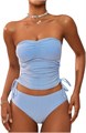 Женский танкини купальник в полоску от Gorglitter с регулируемыми боковыми завязками 11297811