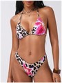 Женский комплект купальников Verdusa с цветочным и леопардовым принтами, бикини с завязками 11259397