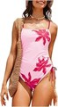 Женский купальник с цветочным принтом и боковыми завязками от Milumia 11280589