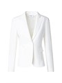 Жакет классического кроя Akris punto из эластичного вискозного джерси с длинными рукавами и отделкой 11011111
