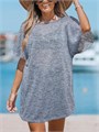 Пляжный женский сарафан Cupshe с короткими рукавами и вырезами для купальника, лето 2025 11273577