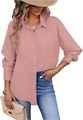 Женская рубашка HOTOUCH с пуговицами, лонгслив с карманом, повседневный и офисный, свободного кроя 11308673