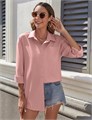 Женская рубашка HOTOUCH с пуговицами, лонгслив с карманом, повседневный и офисный, свободного кроя 11308673