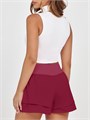 Спортивные шорты Fisoew с высокой талией и рюшами, 75% полиамид, 25% эластан, для бега и тренировок 11297031