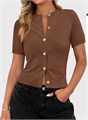 Короткий женский лонгслив PRETTYGARDEN, хлопковый кардиган с пуговицами, летние базовые топы 11250211