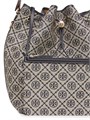Tory Burch Сумка-ведро большого размера с принтом Т, регулируемым ремешком и съемным карманом на молнии 11010751