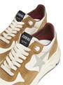 Низкие кожаные кроссовки Golden Goose Running на шнуровке с резиновой подошвой и платформой высотой 40 мм 11024819