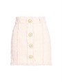 Мини-юбка из твида Balmain с пуговицами и петлями для ремня, 100% вискоза 11025667