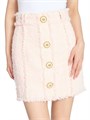 Мини-юбка из твида Balmain с пуговицами и петлями для ремня, 100% вискоза 11025667