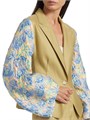 Блейзер Rosie Assoulin из смягченного хлопкового твила с цветочным принтом и отложными лацканами 11030310
