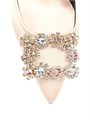 Элегантные сатиновые туфли Roger Vivier с пряжкой Flower Strass из кристаллов и каблуком 65 мм 11017079