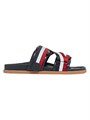 Moncler Слайды Mon Summer из мягкой наппы с трёхцветными ремнями и резиновой подошвой, высота подошвы 0,9 см 11008189
