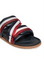 Moncler Слайды Mon Summer из мягкой наппы с трёхцветными ремнями и резиновой подошвой, высота подошвы 0,9 см 11008189