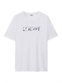Футболка Loewe с графическим логотипом, свободного кроя в французском стиле, из хлопка и полиэстера 11012894