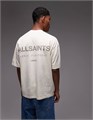 Футболка AllSaints Underground с круглым вырезом, свободного кроя, с принтом на груди и спине 10041156