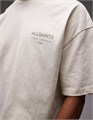 Футболка AllSaints Underground с круглым вырезом, свободного кроя, с принтом на груди и спине 10041156