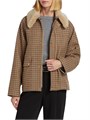 Nili Lotan Apolin Check Wool &amp,amp, Cotton-Blend Parka 11018772