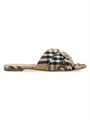 Женские плоские мокасины Burberry Cabana Woven Check с открытым носом, изготовленные в Италии 11011563