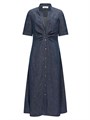 Callas Milano Льняное платье-рубашка Noor с завышенной талией и длиной до середины икры, без подкладки 11013627