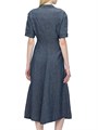 Callas Milano Льняное платье-рубашка Noor с завышенной талией и длиной до середины икры, без подкладки 11013627