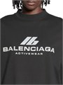 Футболка Balenciaga винтажного стиля с короткими рукавами и светоотражающим логотипом 11016782