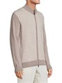 Свитер Canali на молнии из итальянской меланжевой шерсти с высоким воротником и длинными рукавами 11009428