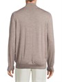Свитер Canali на молнии из итальянской меланжевой шерсти с высоким воротником и длинными рукавами 11009428
