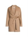 Шерстяное и кашемировое пальто с шалькой и поясом от Sofia Cashmere, 95% шерсти/5% кашемира 11013749