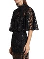 Alice + Olivia Aurelia Embellished Lace Mini Capelet 11019264