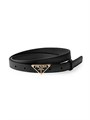 Prada Ремень из кожи сафьяно с металлической пряжкой в виде треугольника, 100% телячья кожа 11021002