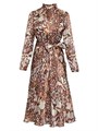 Платье Santorelli из шёлковой смеси с флористическим принтом и поясом, Италия 11023285