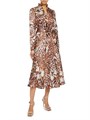Платье Santorelli из шёлковой смеси с флористическим принтом и поясом, Италия 11023285