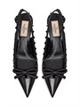 Лаковые туфли Valentino Garavani Rockstud Bow на каблуке 60 мм с регулируемыми ремешками 11016556