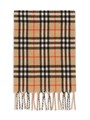 Burberry Двусторонний шарф с кисточками из 100% кашемира, размер 30x168 см 11012507