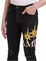 Джинсы-скинни с нашивками Starburst от Amiri, 92% хлопок, в пятикарманном стиле, США 11031041