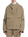 Полу-зип куртка с капюшоном и большим передним карманом из virgin wool от Jil Sander 11012264
