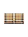 Burberry Элегантный кошелек Halton с клетчатым принтом и кожаной отделкой, 19,5 см x 10 см x 3 см 11019048