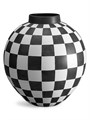 L',Objet Ручная ваза Atelier Damier из фарфора с графическим узором «шахматная доска», доступна в трех размерах 11021550
