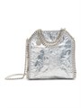 Stella McCartney Сумка-тоут Falabella из металлизированного полиэстера с цепочками и магнитной застежкой, ручка 18.5 , (47 см) 11013238