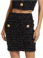 Мини-юбка Balmain из текстурного твида с металлическими волокнами и украшенными пуговицами, Франция 11025700