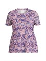 Johnny Was Футболка Plus Florentina из мягкого сетчатого трикотажа с цветочным узором и классическим круглым вырезом 11030397