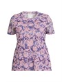 Johnny Was Футболка Plus Florentina из мягкого сетчатого трикотажа с цветочным узором и классическим круглым вырезом 11030397