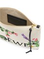 Loewe Стильная объёмная сумка с цветочным принтом, на молнии, с двумя карманами, выполненная из хлопка, льна и кожи 11009547
