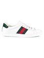 Кожаные кроссовки Gucci New Ace с тиснением под крокодила на пятке и резиновой подошвой 11016698