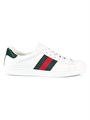 Кожаные кроссовки Gucci New Ace с тиснением под крокодила на пятке и резиновой подошвой 11016698